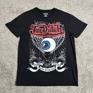 Von Dutch Black Graphic T-Shirt for Men